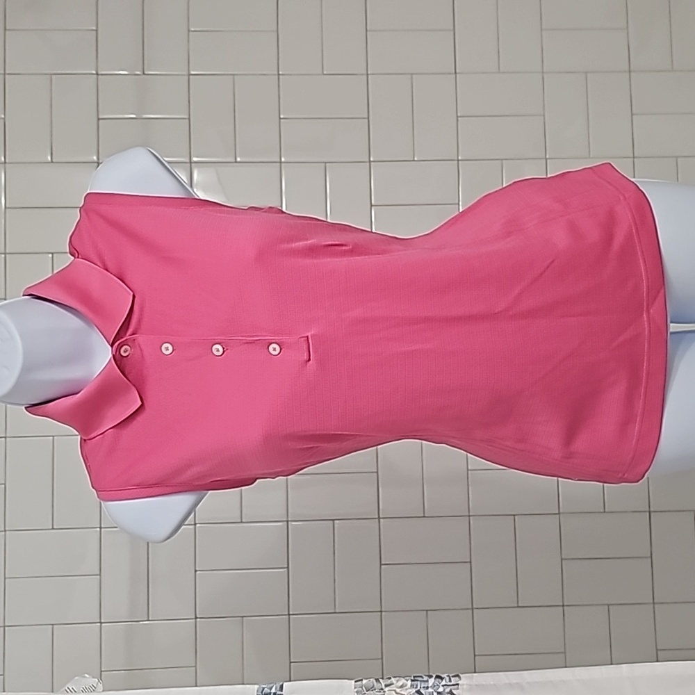 Adidas ClimateCool Sleeveless Button up Pink Top Size M - Picture 1 of 8